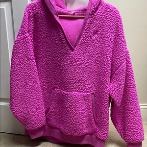 Victoria's Secret Hot Pink Sherpa Hoodie